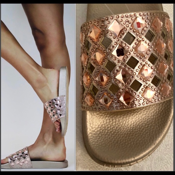 3D LASER CUT ROSE GOLD DIAMOND SLIDE - Picture 3 of 7
